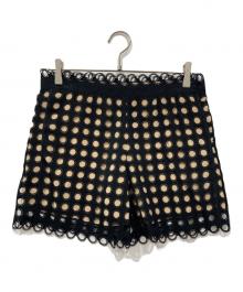 Chloe（クロエ）の古着「パンチングショートパンツ」｜ブラック×ベージュ
