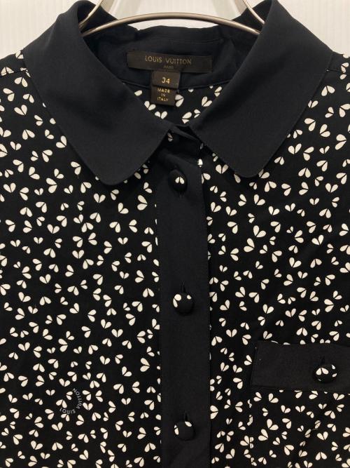 LOUIS VUITTON（ルイ ヴィトン）LOUIS VUITTON (ルイ ヴィトン) 半袖シルクシャツ ブラック サイズ:34の古着・服飾アイテム
