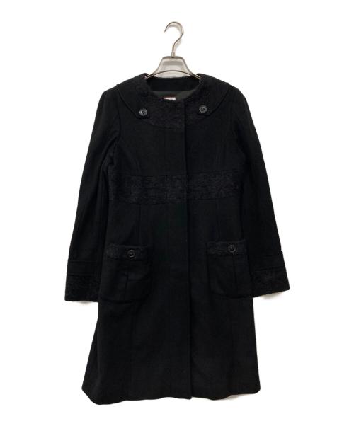 MAX&Co.（マックスアンドコー）MAX&Co. (マックスアンドコー) ノーカラーコート ブラック サイズ:40の古着・服飾アイテム