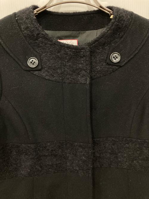 MAX&Co.（マックスアンドコー）MAX&Co. (マックスアンドコー) ノーカラーコート ブラック サイズ:40の古着・服飾アイテム