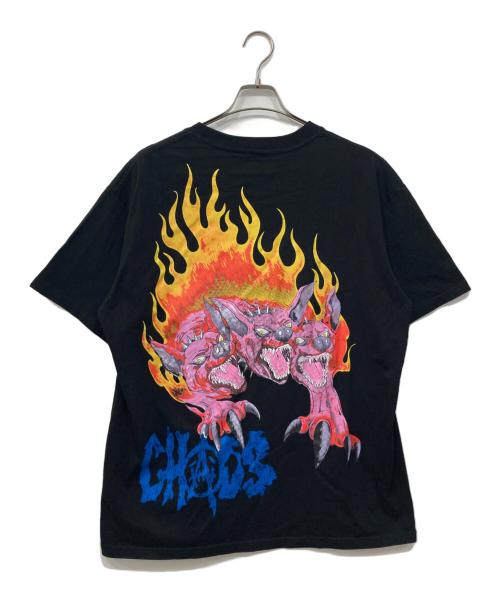 Travis Scott（トラヴィススコット）TRAVIS SCOTT (トラヴィススコット) SAINT MICHAEL (セントマイケル) コラボプリントTシャツ ブラック サイズ:XLの古着・服飾アイテム