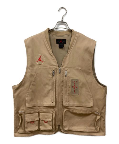 JORDAN（ジョーダン）JORDAN (ジョーダン) TRAVIS SCOTT (トラヴィススコット) ユーティリティー ベスト ベージュ サイズ:XXLの古着・服飾アイテム