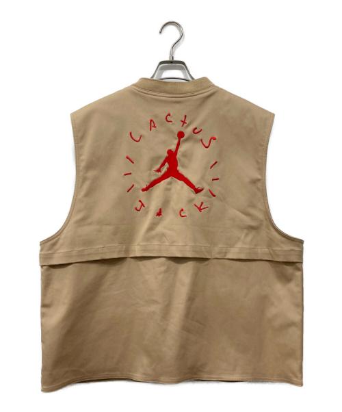 JORDAN（ジョーダン）JORDAN (ジョーダン) TRAVIS SCOTT (トラヴィススコット) ユーティリティー ベスト ベージュ サイズ:XXLの古着・服飾アイテム
