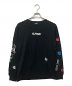 X-LARGEエクストララージ）の古着「ロングスリーブカットソー」｜ブラック