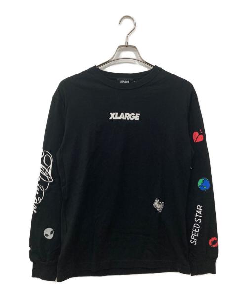 X-LARGE（エクストララージ）X-LARGE (エクストララージ) ロングスリーブカットソー ブラック サイズ:Mの古着・服飾アイテム