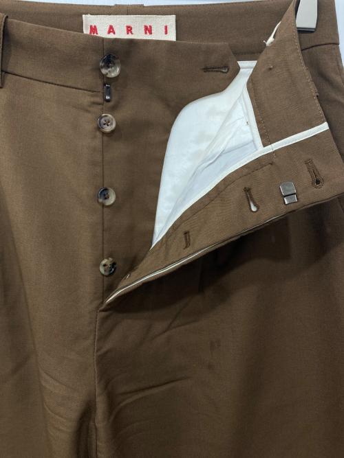 MARNI（マルニ）MARNI (マルニ) トロピカルウールイージーパンツ ブラウン サイズ:40の古着・服飾アイテム