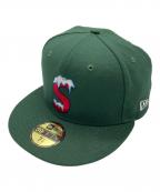 New Era×SUPREMEニューエラ×シュプリーム）の古着「ベースボールキャップ」｜グリーン
