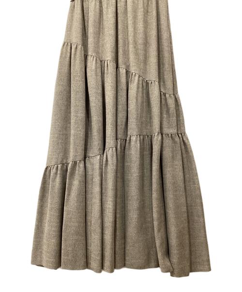 COCODEAL（ココディール）COCODEAL (ココディール) ツイード調フリルアシメデザインワンピース ベージュ サイズ:1の古着・服飾アイテム