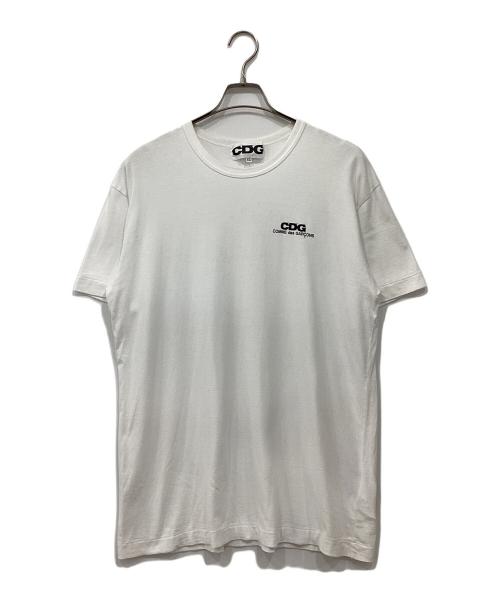 CDG（シーディージー）CDG (シーディージー) ロゴプリントTシャツ ホワイト サイズ:XXLの古着・服飾アイテム