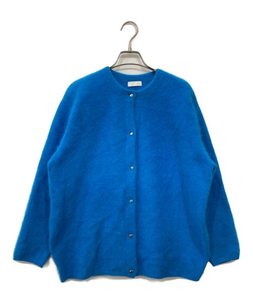 BALLSEY（ボールジィ）BALLSEY (ボールジィ) フラッフィーヤーン クルーネックカーディガン ブルー サイズ:Sの古着・服飾アイテム