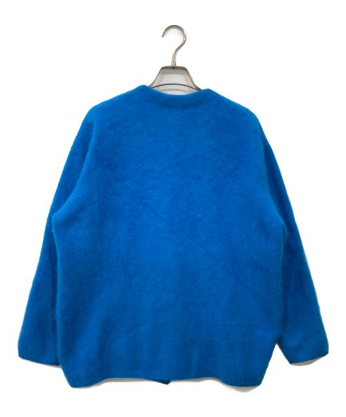 BALLSEY（ボールジィ）BALLSEY (ボールジィ) フラッフィーヤーン クルーネックカーディガン ブルー サイズ:Sの古着・服飾アイテム