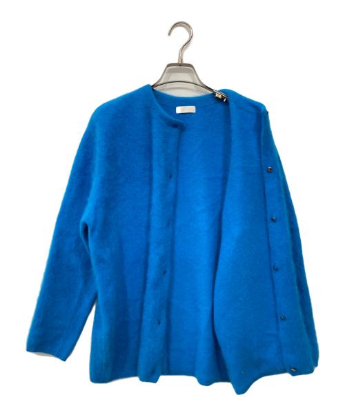 BALLSEY（ボールジィ）BALLSEY (ボールジィ) フラッフィーヤーン クルーネックカーディガン ブルー サイズ:Sの古着・服飾アイテム