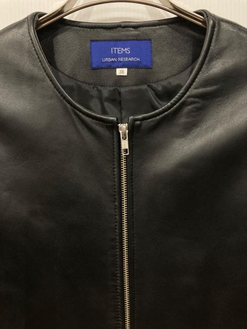 ITEMS URBAN RESEARCH（アイテムズ アーバンリサーチ）ITEMS URBAN RESEARCH (アイテムズ アーバンリサーチ) シープスキンジャケット ブラック サイズ:38の古着・服飾アイテム