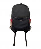 BLUE LABEL CRESTBRIDGEブルーレーベルクレストブリッジ）の古着「パーシャルクレストブリッジチェックナイロンバックパック」｜ブラック