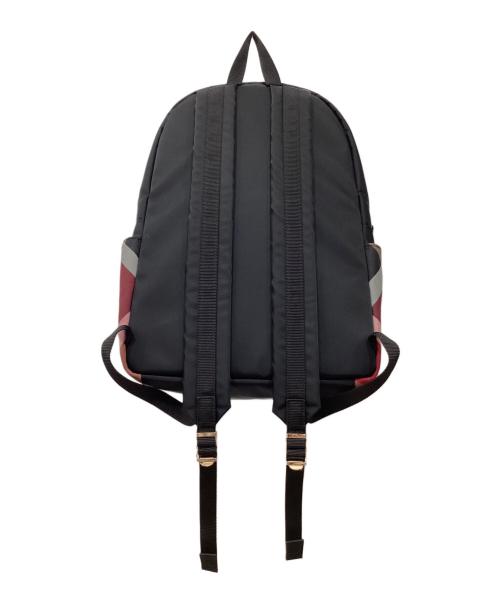 BLUE LABEL CRESTBRIDGE（ブルーレーベルクレストブリッジ）BLUE LABEL CRESTBRIDGE (ブルーレーベルクレストブリッジ) パーシャルクレストブリッジチェックナイロンバックパック ブラックの古着・服飾アイテム