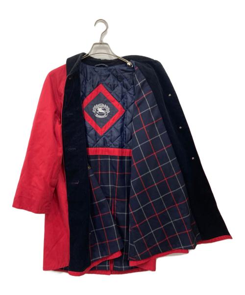 Burberry's（バーバリーズ）Burberry's (バーバリーズ) 金釦ステンカラーコート ネイビー×レッド サイズ:9ARの古着・服飾アイテム