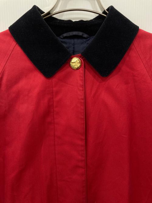 Burberry's（バーバリーズ）Burberry's (バーバリーズ) 金釦ステンカラーコート ネイビー×レッド サイズ:9ARの古着・服飾アイテム