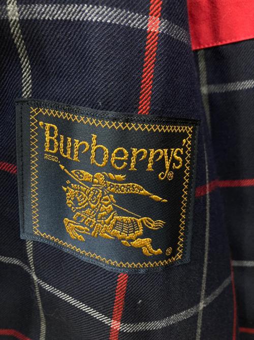 Burberry's（バーバリーズ）Burberry's (バーバリーズ) 金釦ステンカラーコート ネイビー×レッド サイズ:9ARの古着・服飾アイテム