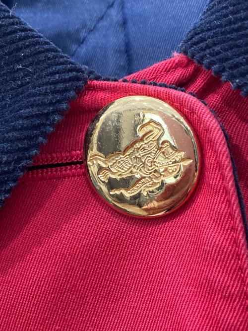 Burberry's（バーバリーズ）Burberry's (バーバリーズ) 金釦ステンカラーコート ネイビー×レッド サイズ:9ARの古着・服飾アイテム