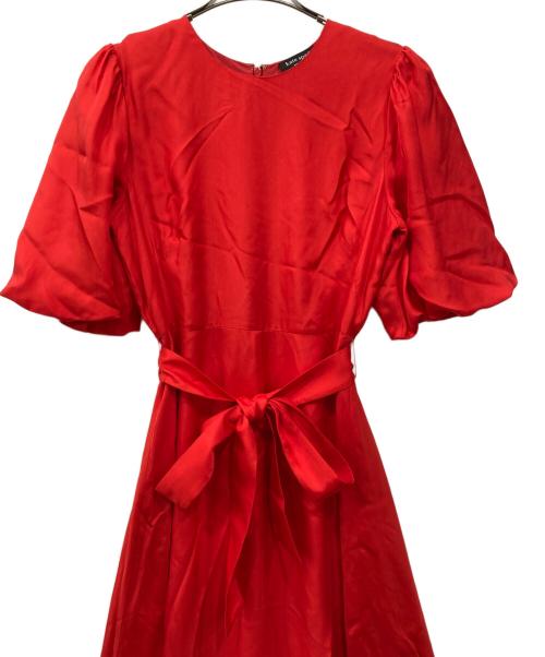 Kate Spade（ケイトスペード）Kate Spade (ケイトスペード) シルクブレンド マティーニ ドレス レッド サイズ:170/92Aの古着・服飾アイテム
