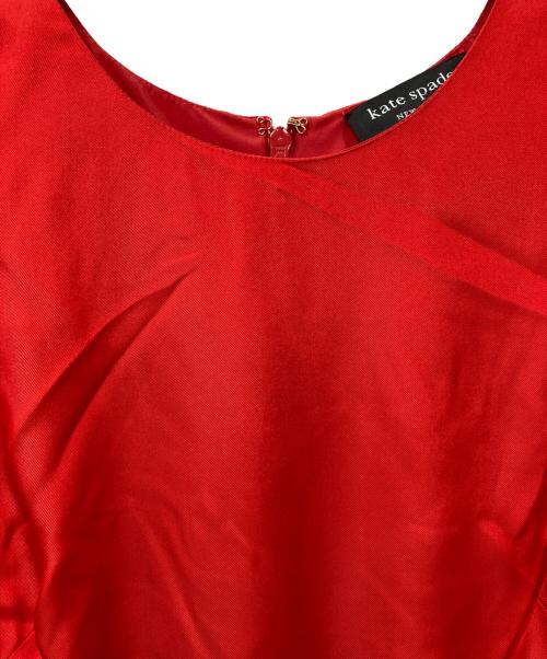Kate Spade（ケイトスペード）Kate Spade (ケイトスペード) シルクブレンド マティーニ ドレス レッド サイズ:170/92Aの古着・服飾アイテム