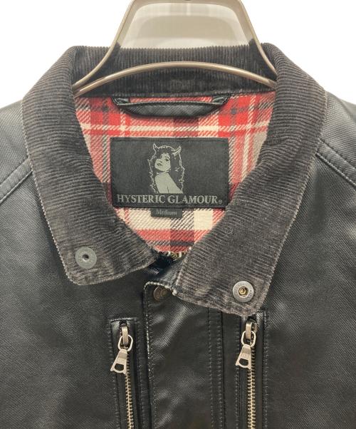 Hysteric Glamour（ヒステリックグラマー）Hysteric Glamour (ヒステリックグラマー) ニューレイドツイル A-2 ジャケット ブラック サイズ:Mの古着・服飾アイテム
