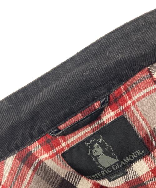 Hysteric Glamour（ヒステリックグラマー）Hysteric Glamour (ヒステリックグラマー) ニューレイドツイル A-2 ジャケット ブラック サイズ:Mの古着・服飾アイテム