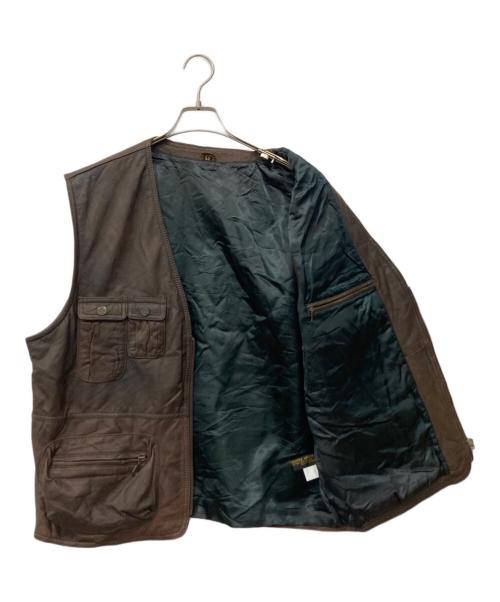 echtes leder（エヒテス レーダァ）ECHTES LEDER (エヒテス レーダァ) レザーベスト ブラウン サイズ:52の古着・服飾アイテム
