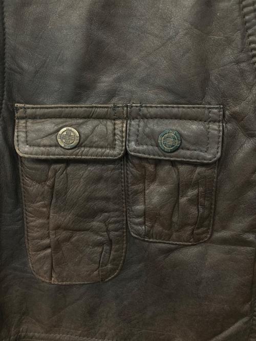echtes leder（エヒテス レーダァ）ECHTES LEDER (エヒテス レーダァ) レザーベスト ブラウン サイズ:52の古着・服飾アイテム