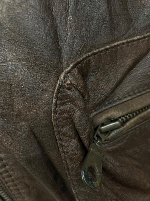 echtes leder（エヒテス レーダァ）ECHTES LEDER (エヒテス レーダァ) レザーベスト ブラウン サイズ:52の古着・服飾アイテム
