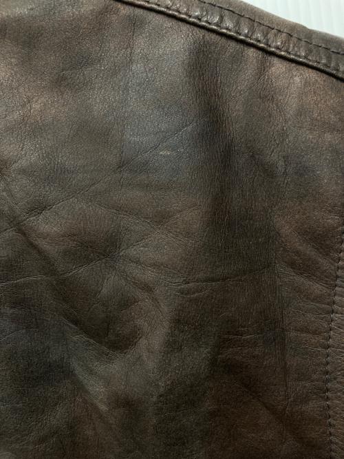 echtes leder（エヒテス レーダァ）ECHTES LEDER (エヒテス レーダァ) レザーベスト ブラウン サイズ:52の古着・服飾アイテム