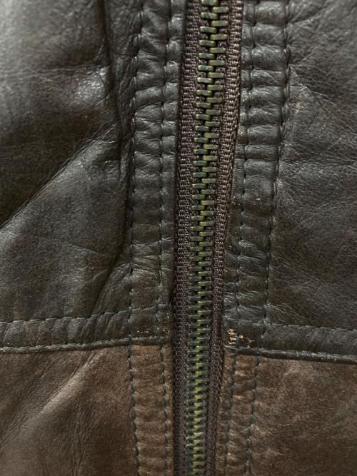 echtes leder（エヒテス レーダァ）ECHTES LEDER (エヒテス レーダァ) レザーベスト ブラウン サイズ:52の古着・服飾アイテム