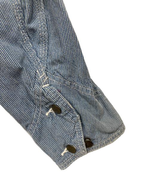 LEE（リー）LEE (リー) ヒッコリーストライプ カバーオール ブルー サイズ:38の古着・服飾アイテム