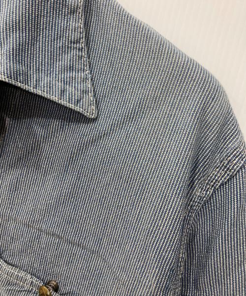 LEE（リー）LEE (リー) ヒッコリーストライプ カバーオール ブルー サイズ:38の古着・服飾アイテム
