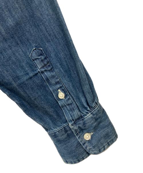 POLO RALPH LAUREN（ポロ・ラルフローレン）POLO RALPH LAUREN (ポロ・ラルフローレン) ボウタイデニムシャツ インディゴ サイズ:6の古着・服飾アイテム