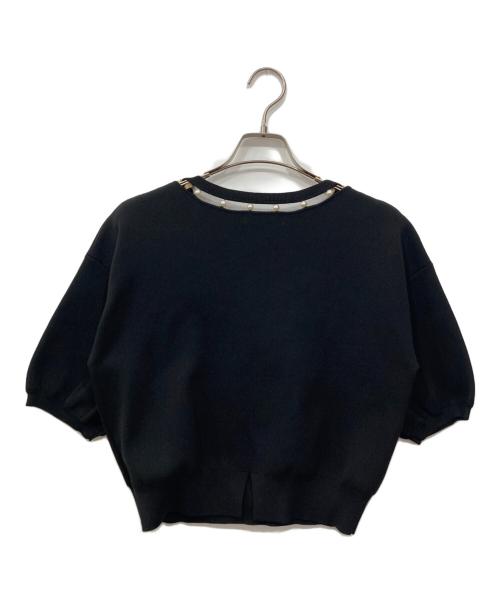 La TOTALITE（ラ ト―タリテ）La TOTALITE (ラ ト―タリテ) パールネックニット ブラック サイズ:Freeの古着・服飾アイテム