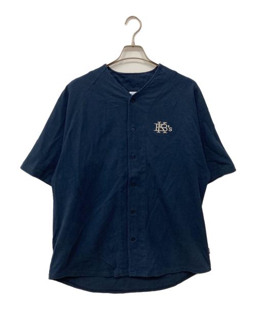 KEBOZ（ケボズ）KEBOZ (ケボズ) ベースボールシャツ ネイビー サイズ:Mの古着・服飾アイテム