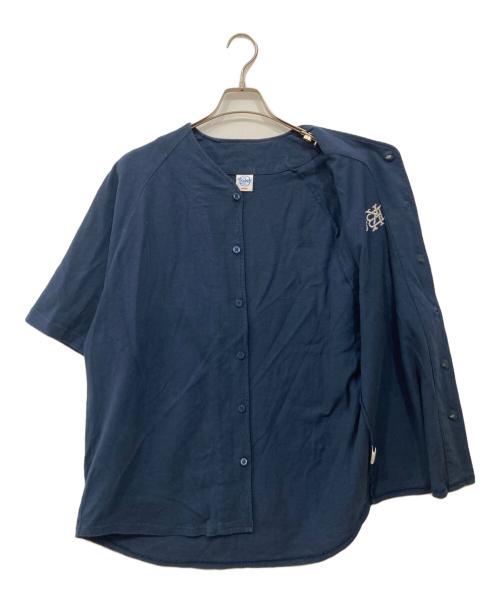 KEBOZ（ケボズ）KEBOZ (ケボズ) ベースボールシャツ ネイビー サイズ:Mの古着・服飾アイテム