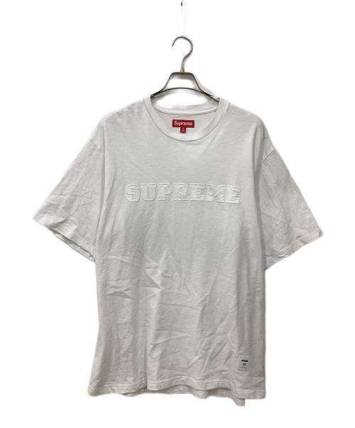 SUPREME（シュプリーム）SUPREME (シュプリーム) カレッジ アップリケ S/S トップ ホワイト サイズ:XLの古着・服飾アイテム