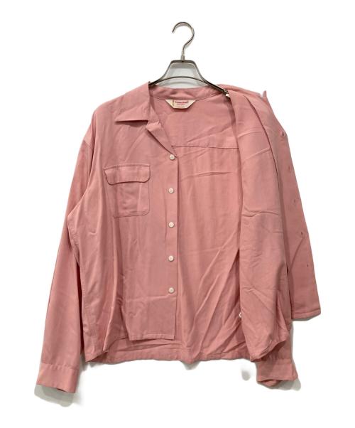 TOWN CRAFT（タウンクラフト）TOWN CRAFT (タウンクラフト) オープンカラーシャツ ピンク サイズ:M(38-40)の古着・服飾アイテム