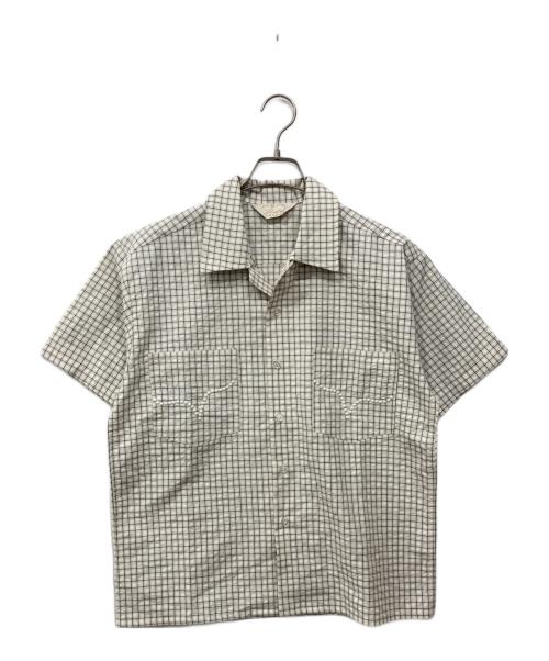 Abuku（アブク）Abuku (アブク) パールホエールタイルアソーテッドシャツ ホワイト サイズ:Lの古着・服飾アイテム