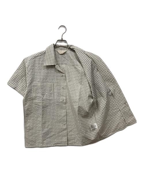 Abuku（アブク）Abuku (アブク) パールホエールタイルアソーテッドシャツ ホワイト サイズ:Lの古着・服飾アイテム