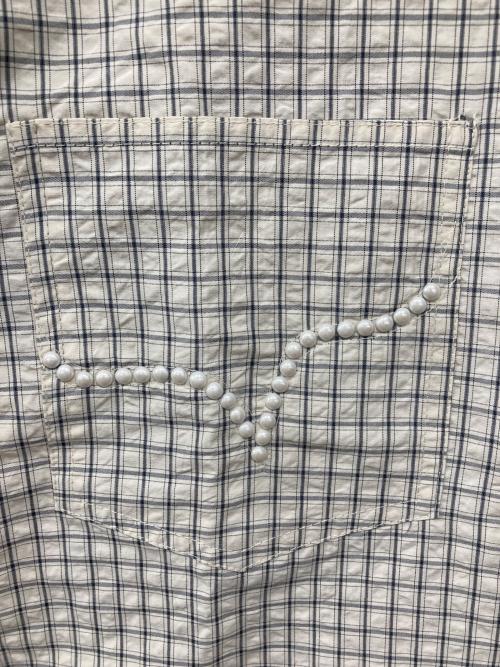 Abuku（アブク）Abuku (アブク) パールホエールタイルアソーテッドシャツ ホワイト サイズ:Lの古着・服飾アイテム
