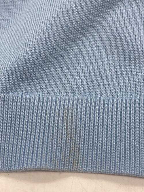 Abuku（アブク）Abuku (アブク) パールウエスタンニットポロシャツ ブルー サイズ:Mの古着・服飾アイテム