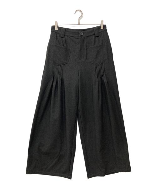 JCAESAR（ジェイシーザー）JCAESAR (ジェイシーザー) プリーツタックワイドパンツ グレー サイズ:Mの古着・服飾アイテム