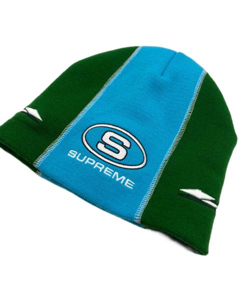 SUPREME（シュプリーム）Supreme (シュプリーム) レーシングパネルビーニー ブルー×グリーンの古着・服飾アイテム