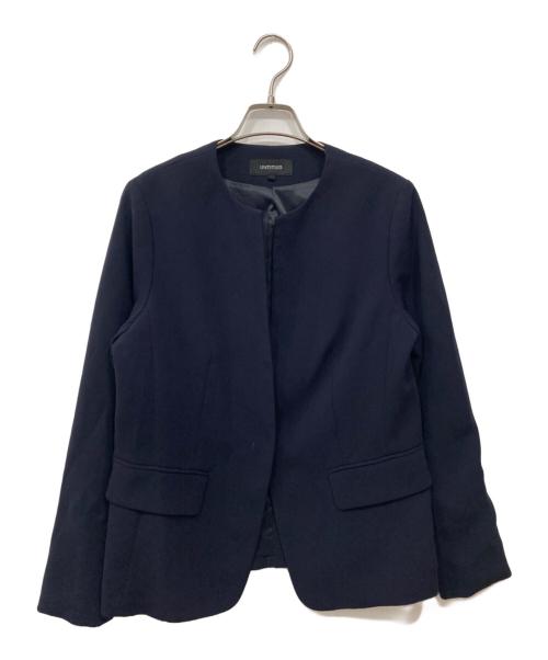 UNTITLED（アンタイトル）UNTITLED (アンタイトル) ジョーゼット ノーカラージャケット ネイビー サイズ:Lの古着・服飾アイテム