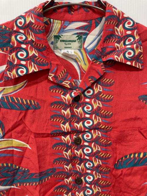 KAMEHAMEHA（カメハメハ）KAMEHAMEHA (カメハメハ) アロハシャツ レッド サイズ:Sの古着・服飾アイテム