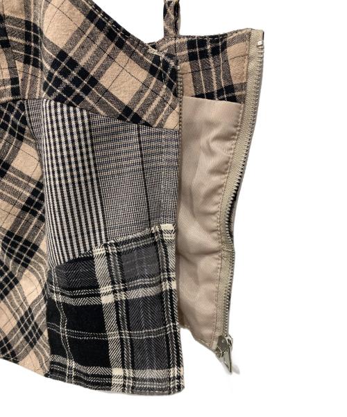 ANDMARY（アンドマリー）ANDMARY (アンドマリー) チェックセットアップ ブラック×ベージュ サイズ:Freeの古着・服飾アイテム