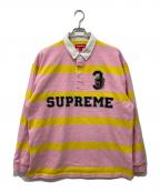 SUPREMEシュプリーム）の古着「ストライプラグビーシャツ」｜ピンク